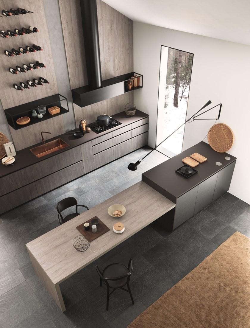 Floritelli Cucine Кухня с полуостровом без ручек Ares sun-id-1432210 - Вид №19