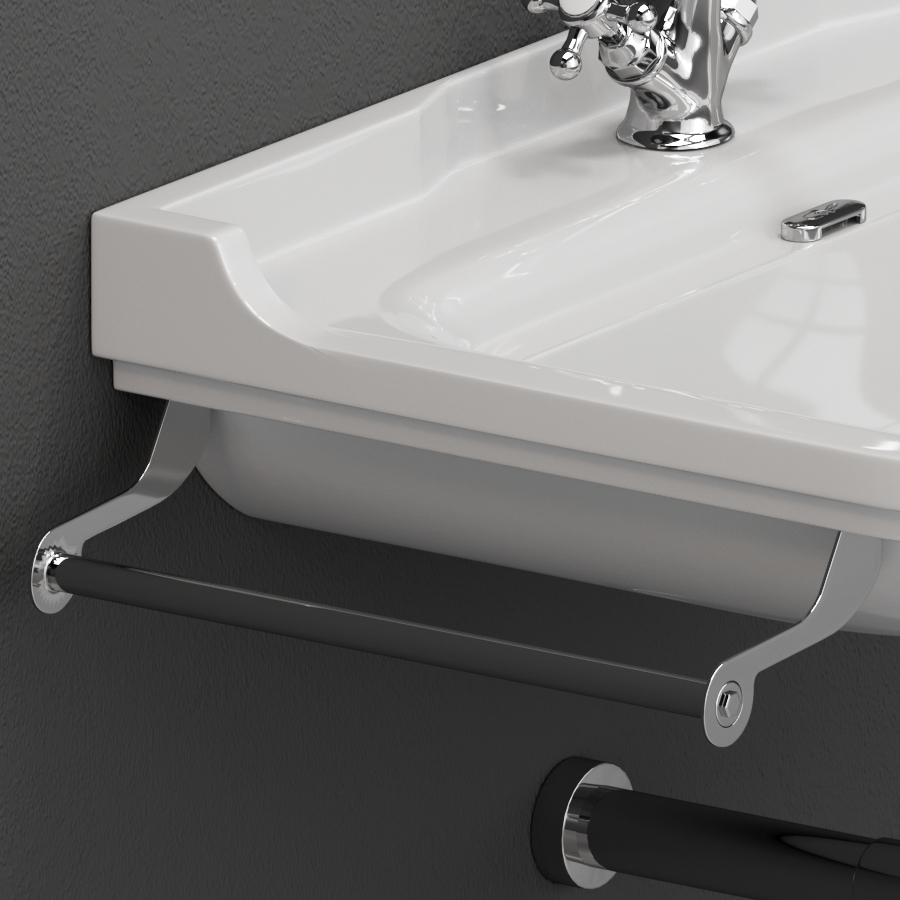 740890 Полотенцедержатель боковой 40 см для умывальников Waldorf, цвет Хромированный Kerasan Waldorf Италия 