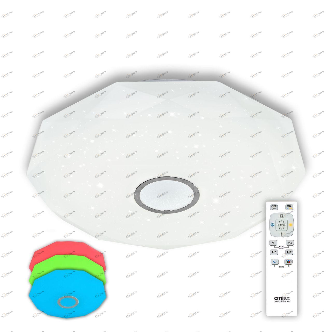 Потолочный светодиодный светильник Citilux Диамант CL71340RGB CITILUX ДИАМАНТ 276656 Белый