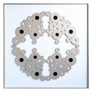 Панно-картина на стену OVAL WHITE EVENHOME  192766 Белый;черный