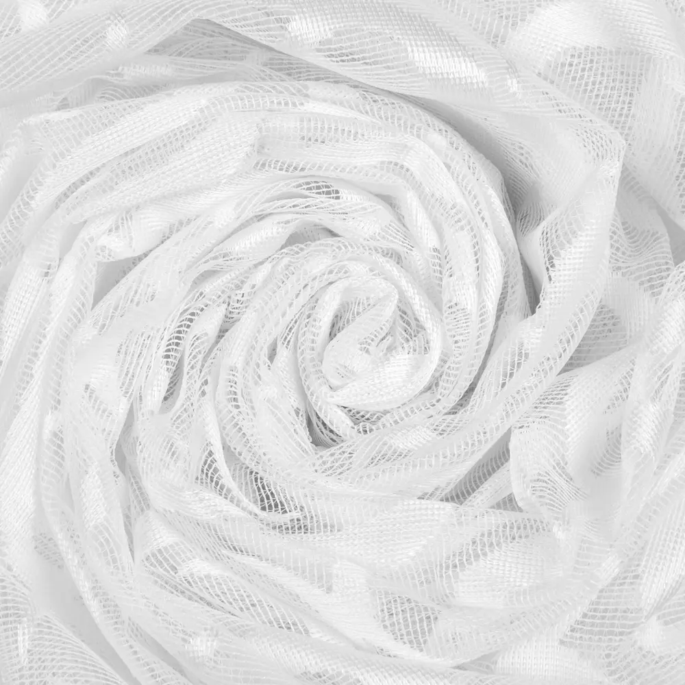 Тюль на ленте «Сканди», 250x260 см, геометрия, цвет белый AMORE MIO STLM-2193035 - Вид №1