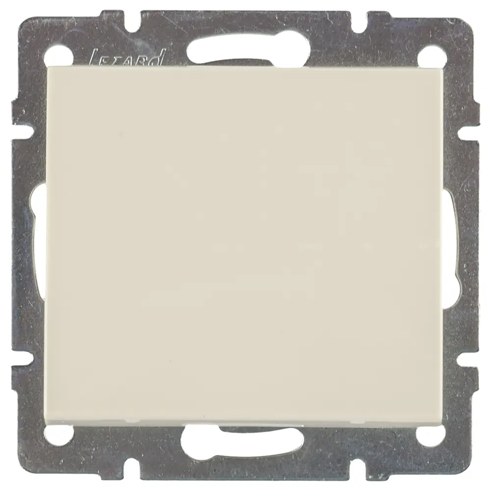 Выключатель встраиваемый Lezard Rain 1 клавиша, цвет жемчужно-белый STLM-2169570