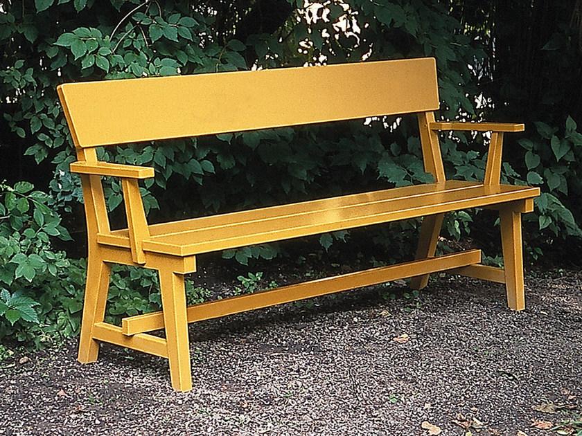 Nola Industrier Скамейка из дерева с подлокотниками Hjorthagen sun-id-1432683 - Вид №1