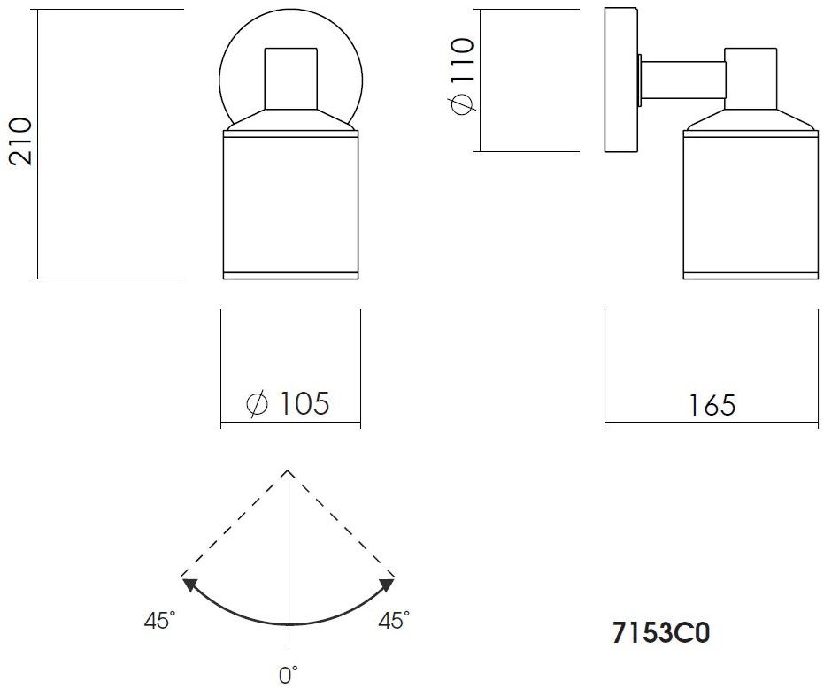 NEXO LUCE Регулируемый светодиодный настенный светильник из стали Oxen wall/ceiling lamp 7153c0 - Вид №4