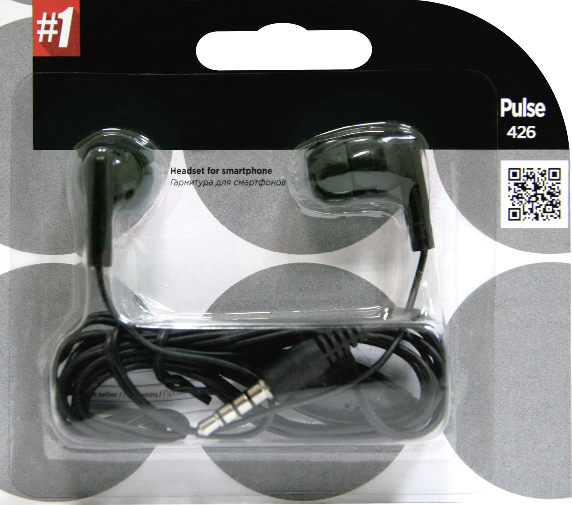 63426 #1 гарнитура для смартфонов pulse 426 черный, вставки Defender Santreyd  - Вид №1