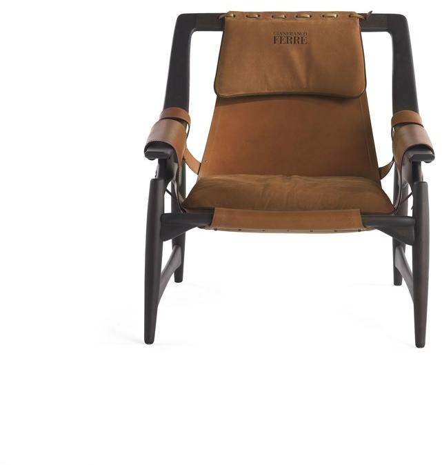 Gianfranco Ferré Home Кожаное кресло с подлокотниками sun-id-1386225 - Вид №4