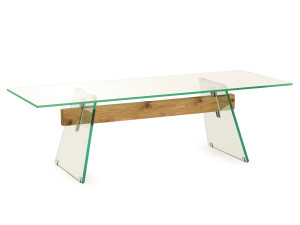 Деревянный и стеклянный стол