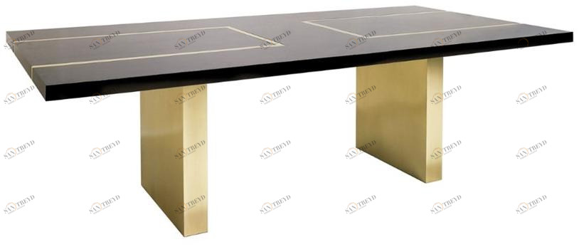 ANA ROQUE INTERIORS Обеденный стол с металлическим основанием и деревянной столешницей Luxury sun-id-1467005