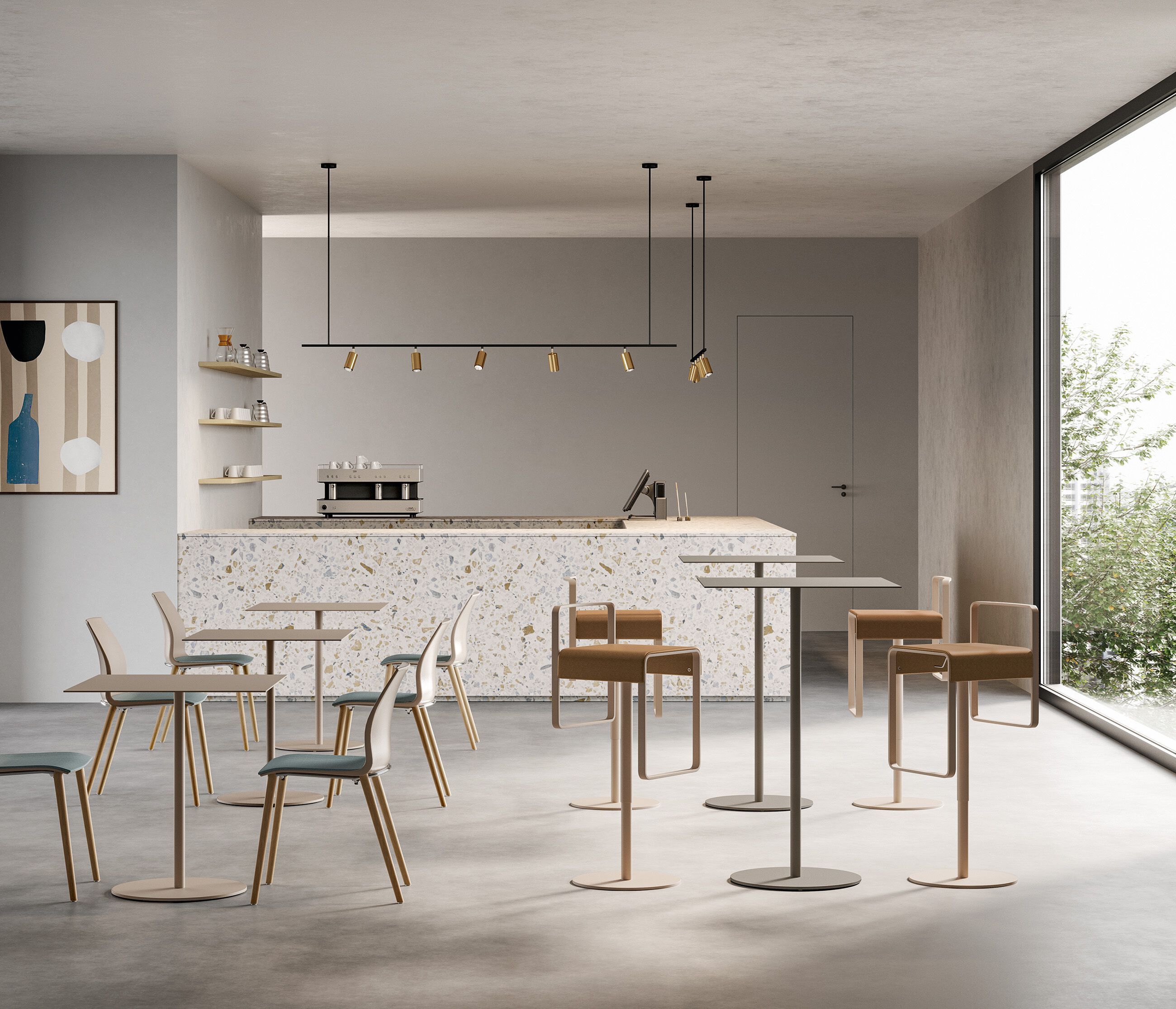 Регулируемая высота стальной табурет Kastel KYRO ARCH-00011185 - Вид №1