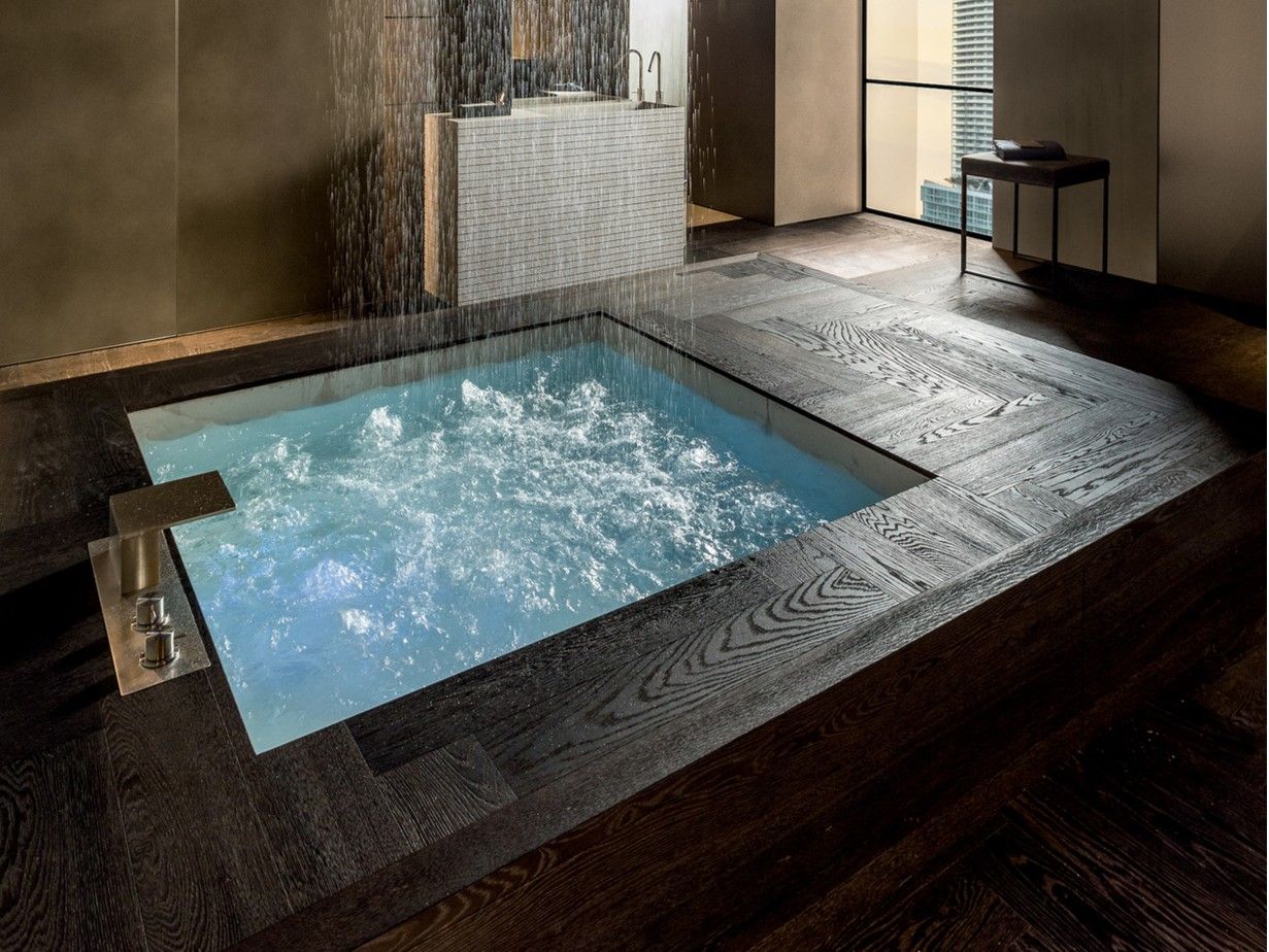 Квадратный встраиваемый мини-бассейн с гидромассажем MODULNOVA Blade ARCH-00138284