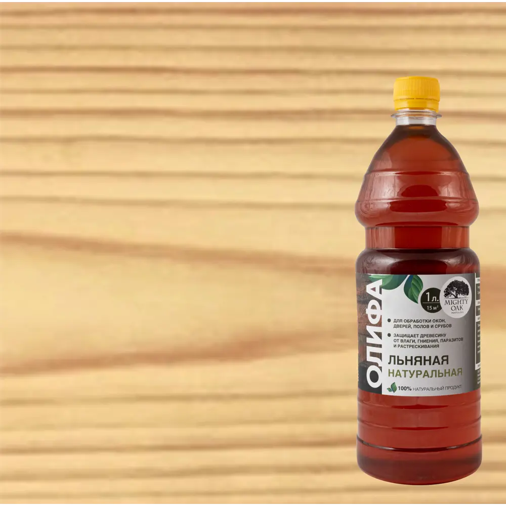 MIGHTY OAK Натуральная льняная олифа для защиты древесины 1 л 82767708 STLM-0035712