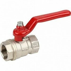 Кран шаровый STOUT ВВ 3/4" стандартный проход, красный рычаг