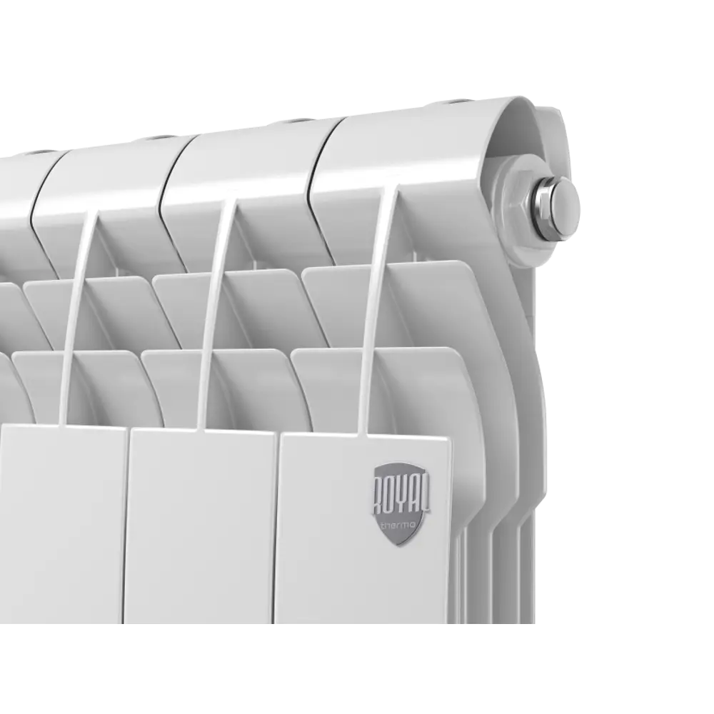 Радиатор секционный Royal Thermo Biliner Alum 500/87 10 секций боковое подключение алюминий белый 82258102 STLM-2034297 - Вид №5