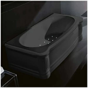 Ванна Gruppo treesse New Classic STA-V677C-DX-C чёрная с аэромассажем прямоугольная правая