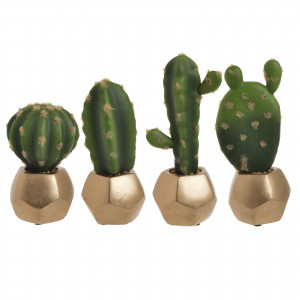 3885475.0239_4 ИСКУССТВЕННЫЙ ЦВЕТОК В КАШПО - КАКТУС, КОМПЛЕКТ 4 ШТ TO4ROOMS