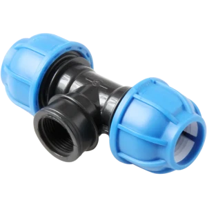 Тройник ПНД Unio ø1/2"х20х20 мм внутренняя резьба