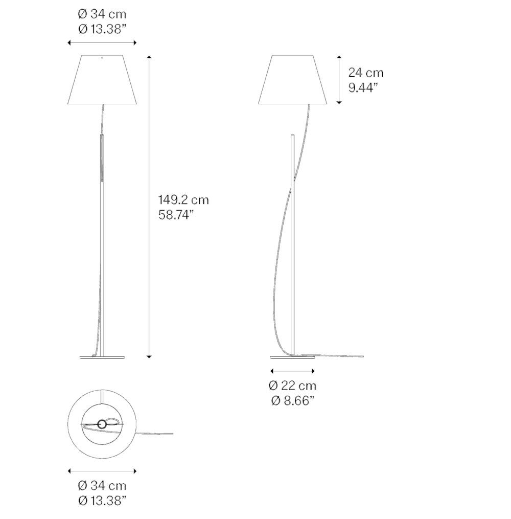 Бумага и металл светодиодный торшер Lodes Hover ARCH-00015728 - Вид №5