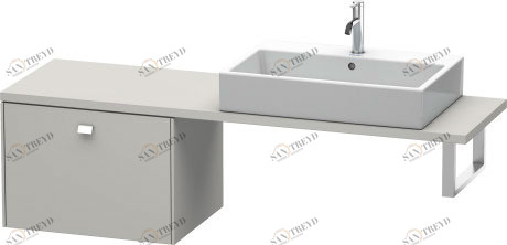 BR512300707 Brioso Шкафчик для компактной консоли Бетонно-серый матовый декор Duravit