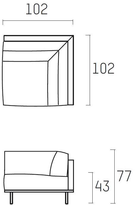 Piet Boon Модульный диван с огнестойкой обивкой Don living Pbc 06.100/102/103/ - Вид №19
