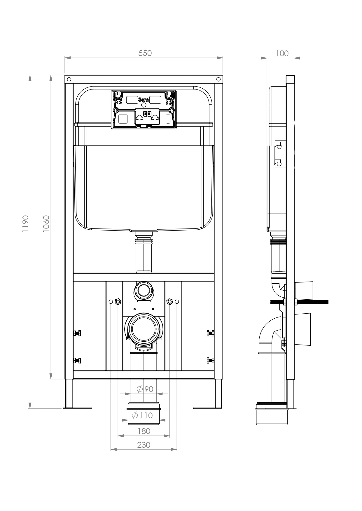 Инсталляция для унитаза SL-03 SANTILINE  - Вид №1