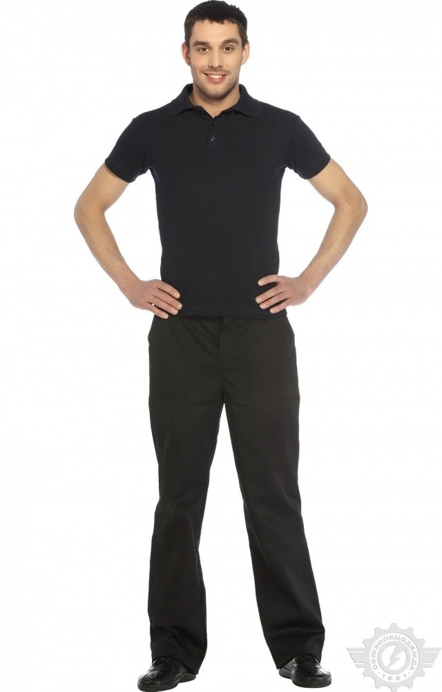 66358 Тенниска-поло синяя  Одежда для салонов красоты  размер M (48) Спецодежда  - Вид №9