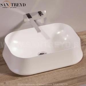 SH08BIANCO Накладная раковина на столешницу  прямоугольная Simas Sharp