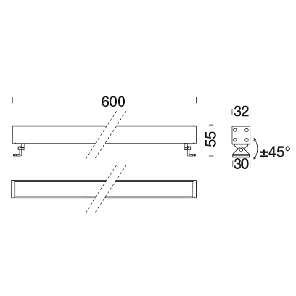 8411518 Подсветка стены Platek MINI CORNICHE Applique  MINI CORNICHE Applique 600 mm - LED 3000K 40°  - Вид №10