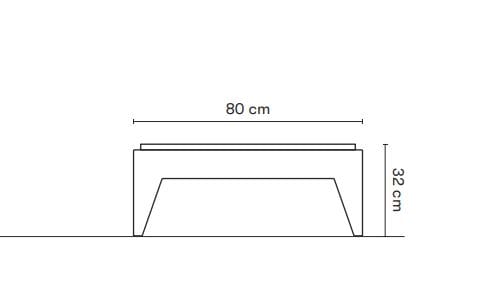Стол со стальным основанием ORO NERO Collection Low ARCH-00110424 - Вид №3