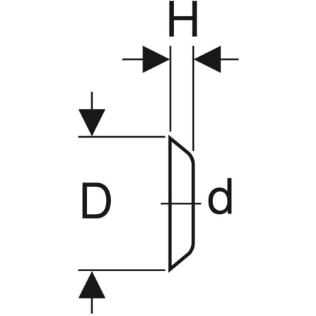 854.187.11.1 Стенная розетка Geberit, плоская Geberit  - Вид №2