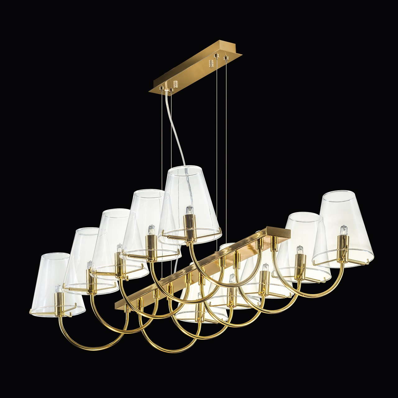 Подвесная люстра Lightstar Diafano 758102 LIGHTSTAR ДИЗАЙНЕРСКИЕ, DIAFANO 057546 Золотой  - Вид №1