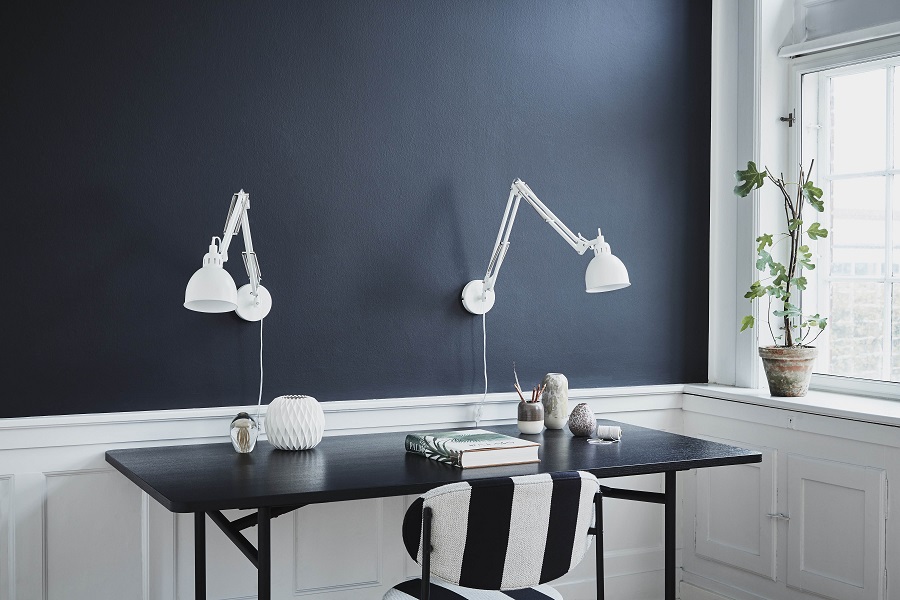 414801601101 Лампа настенная job, 55/75хD13,5 см, серая матовая Frandsen  - Вид №3