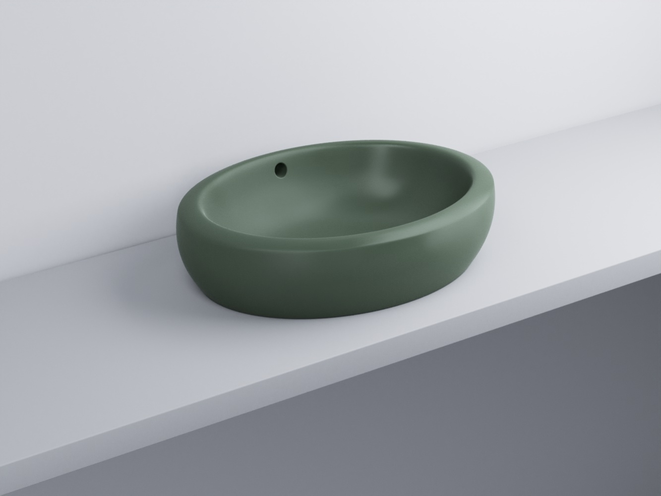 FLLA60-MU Раковина накладная прямоугольная 60 cielo Fluid Ceramica Cielo