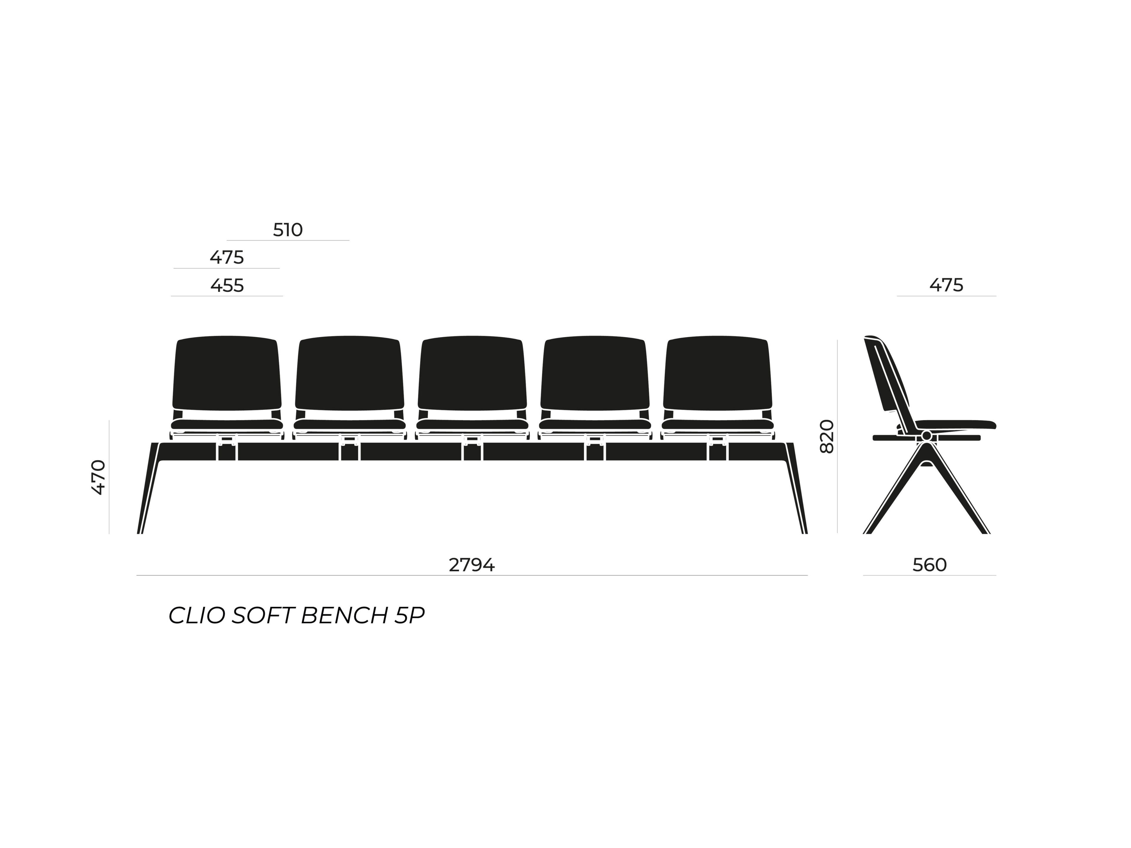 Сидя на полу бар Nahu Clio Soft Bench ARCH-00096784 - Вид №9