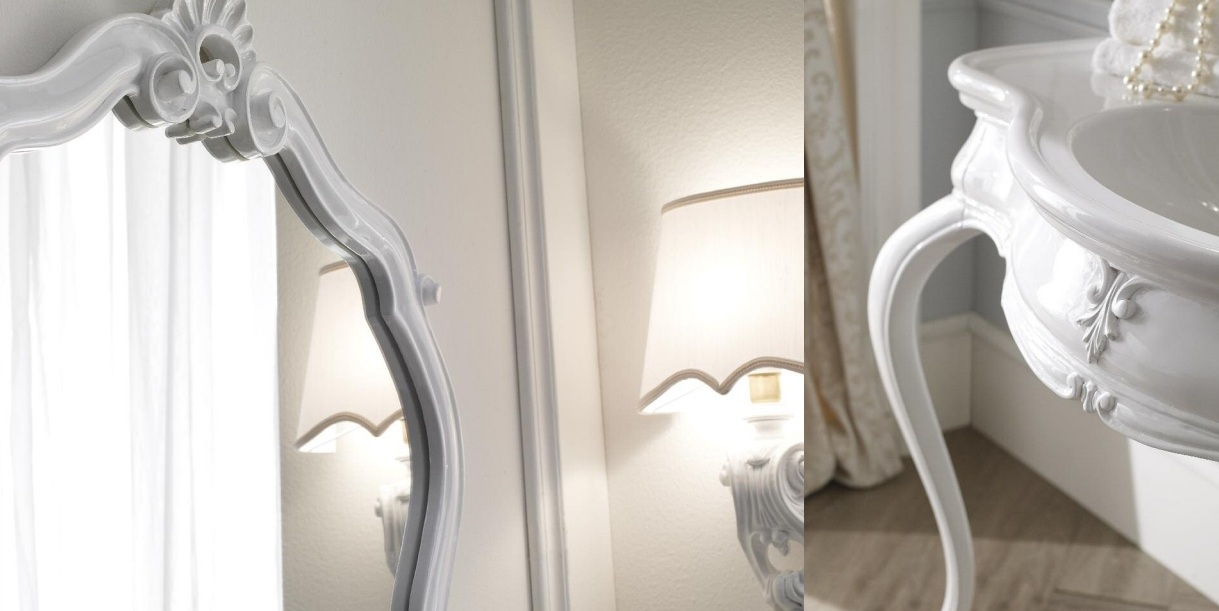 Комплект мебели Dante L118 СМ белоснежный Mobili di castello Luxury Collection 6150F06 - Вид №1