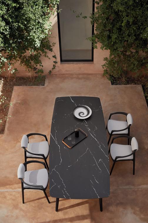 MNST976 Обеденный стол teak nero ⌀80см Manutti Torsa - Вид №22