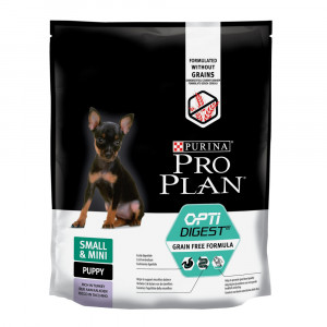 ПР0058462 Корм для щенков Grain Free Formula мелких и карликовых пород с чувствительным пищеварением, индейка сух. 700 г Pro Plan