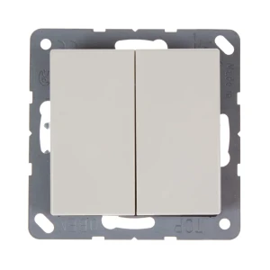 Выключатель встраиваемый Jung EcoProfi 2 клавиши, цвет бежевый