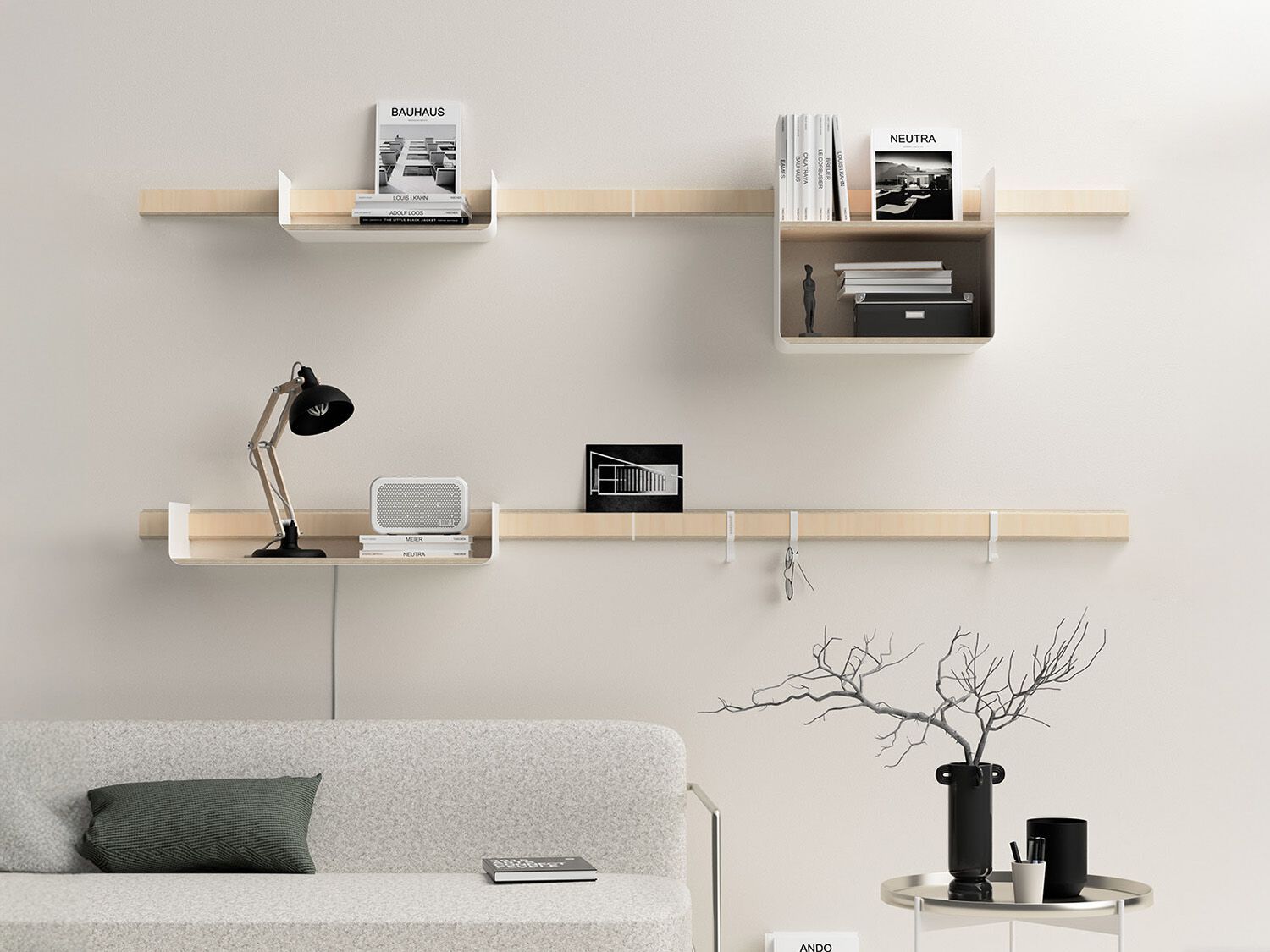 Стальная и деревянная полка Variand Furniture A01 ARCH-00008039 - Вид №1