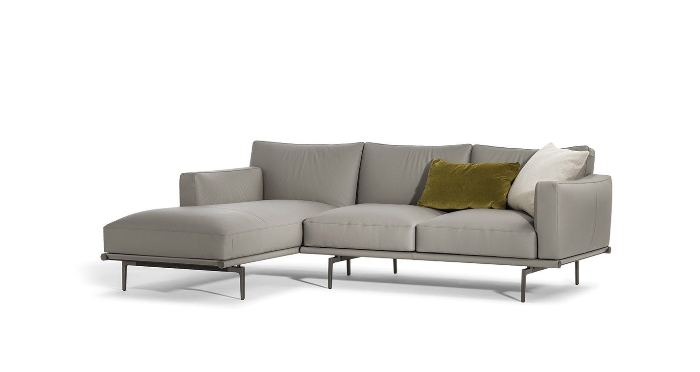 Кожаный диван с полуостровом Poltrona Frau коллекция-диваны и кресла ARCH-00128919 - Вид №2