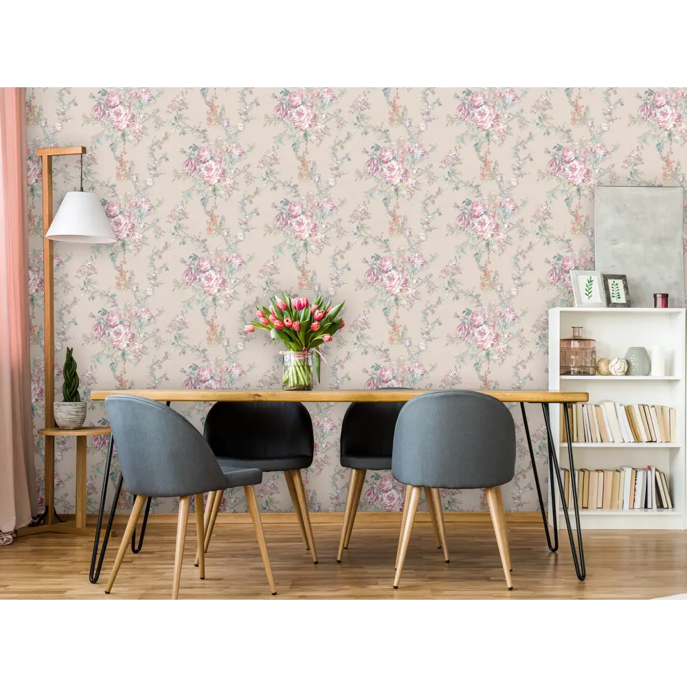 Обои флизелиновые Startdeco Полина бежевые 1.06 м 989212 STLM-2129879 - Вид №3