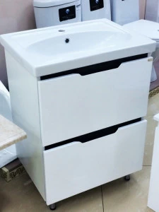 Тумба Лайм-60 напольная с 2 ящ. комб. с раков. меб. Калипсо-60 см