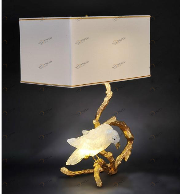 Tisserant Настольная лампа из бронзы Cristallo di rocca sun-id-1418947