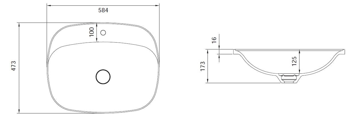 Умывальник HPL с зеркалом Mobilcrab Curvy ARCH-00098060 - Вид №3