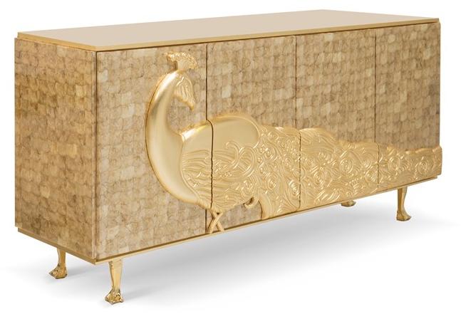 KOKET Буфет сусальным золотом с раздвижными дверцами Camilia sun-id-1481866 - Вид №3