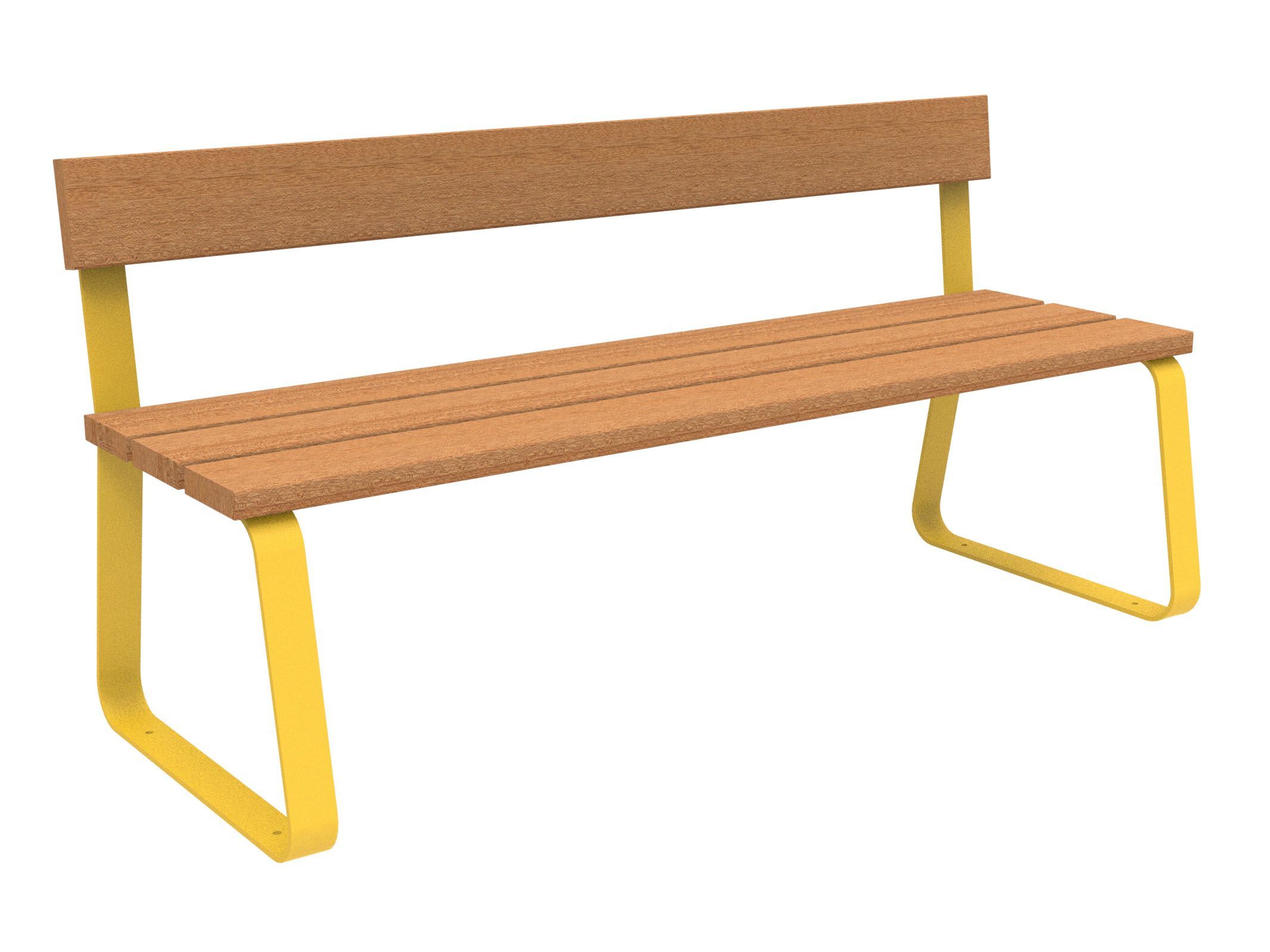 Скамья из окуме со спинкой Lazzari Sunny ARCH-00105754 - Вид №5