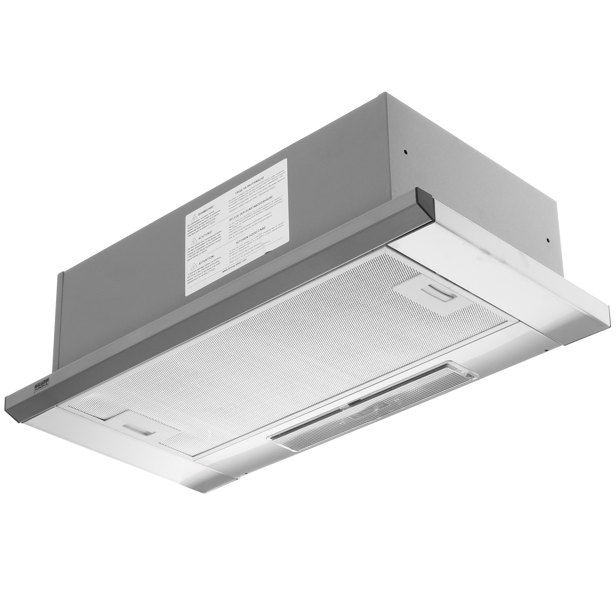 1126804 Вытяжка телескопическая KRONA KAMILLA Slim 2M 600 серебристый/серебристый STDN-0016634 - Вид №2