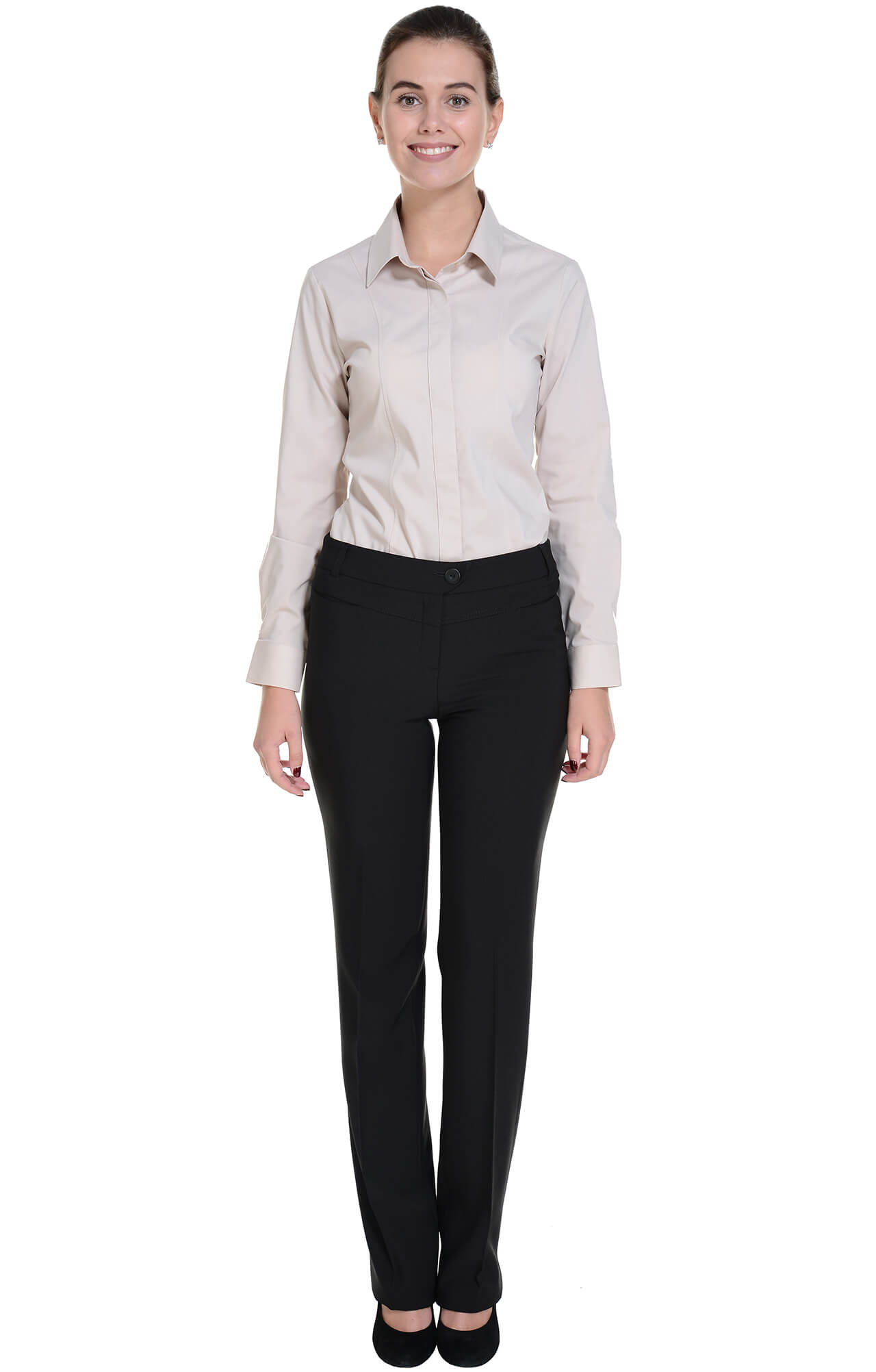 62500 Рубашка женская  beige El-Risto  Корпоративная одежда  размер 46 (L)  - Вид №9