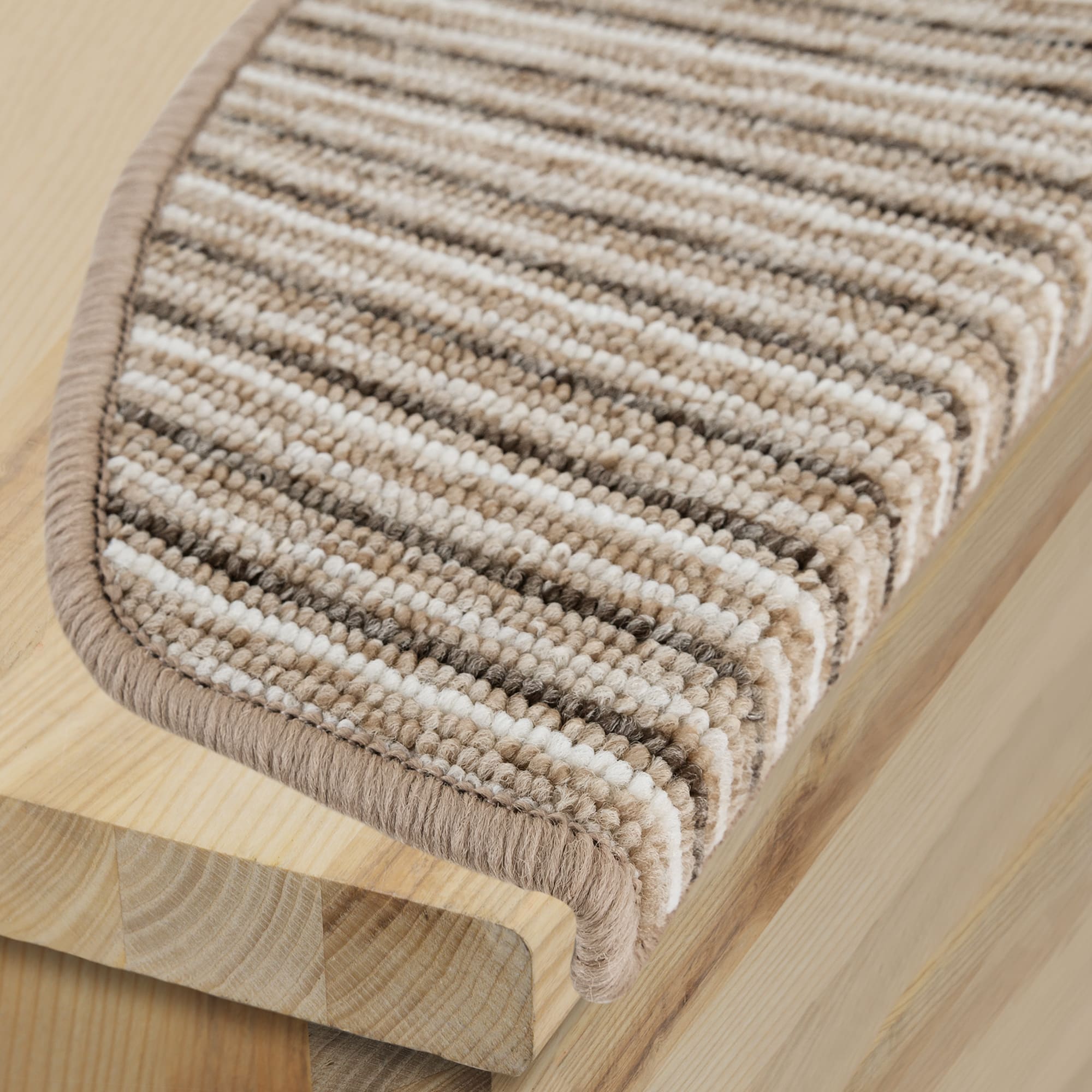 82375913 Коврик для ступеней «Praga Step» 24x65 см полипропилен цвет бежевый Santreyd  - Вид №1