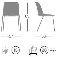 Segis Штабелируемый стул из полипропилена со встроенной подушкой To-be sun-id-1401206 - Вид №9