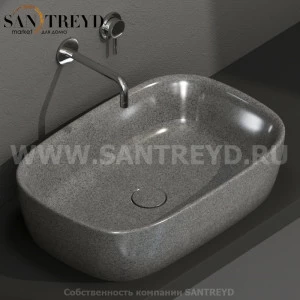 GE045PG Накладная раковина на столешницу  прямоугольная Ceramica Globo GENESIS